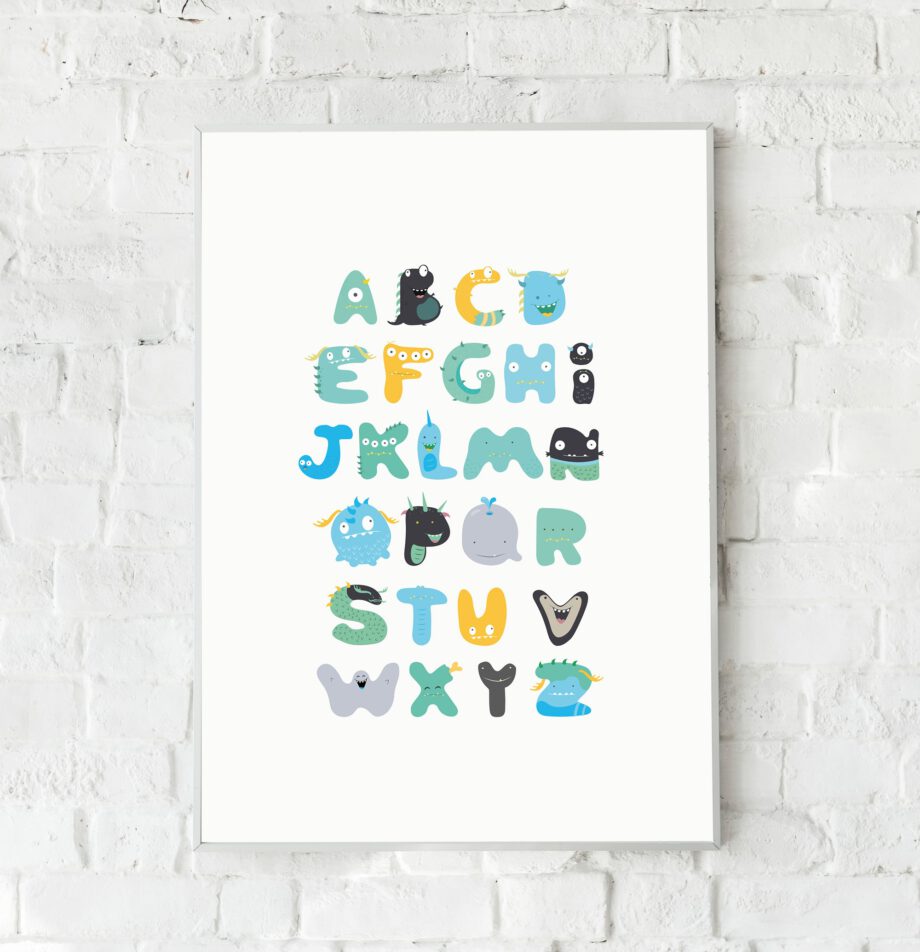 Babykamer poster alfabet